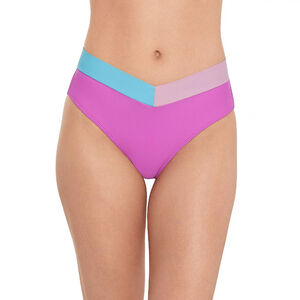 Salt + Cove Size Medium Purple Color Blocked Bikini Bottoms / Swimwear NWT